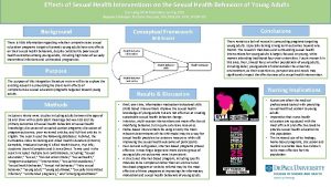 Effects of Sexual Health Interventions on the Sexual