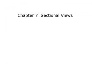 Chapter 7 Sectional Views Name AA Projection direction