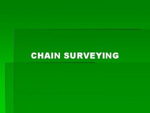 CHAIN SURVEYING SURVEYING It is the art of