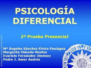 Equipo Psicologa Diferencial UNED PSICOLOGA DIFERENCIAL 2 Prueba