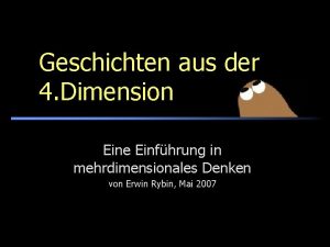 Geschichten aus der 4 Dimension Eine Einfhrung in