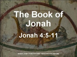 The Book of Jonah 4 5 11 ROBISON