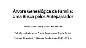 rvore Genealgica da Famlia Uma Busca pelos Antepassados