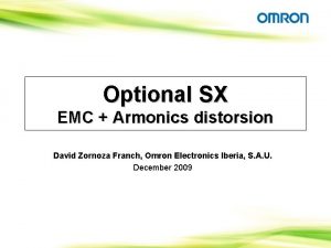 Optional SX EMC Armonics distorsion David Zornoza Franch