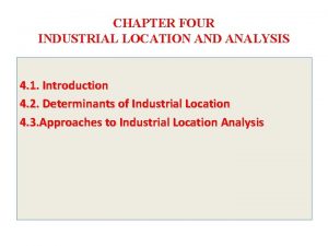 Tord palander theory of industrial location