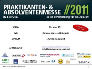 WANN 25 Mrz 2011 WO Campus Universitt Leipzig