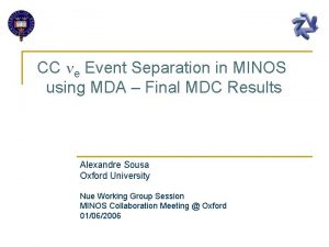 CC ne Event Separation in MINOS using MDA