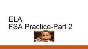 ELA FSA PracticePart 2 FSA ELA Reading Practice