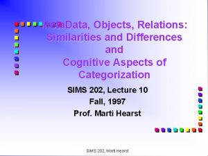 Meta Data Objects Relations Similarities and Differences and