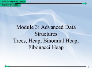 COMP 620 Algorithm Analysis Franklin University Module 3