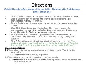 Directions Delete this slide before you save it