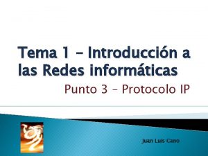 Tema 1 Introduccin a las Redes informticas Punto