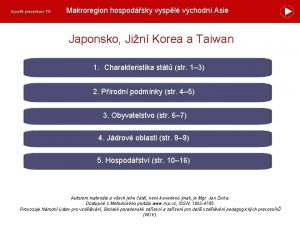 Spustit prezentaci F 5 Makroregion hospodsky vyspl vchodn