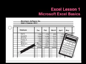 Excel Lesson 1 Microsoft Excel Basics Pasewark Pasewark