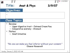 122022 Title Anat Phys 3907 Objectives Class Topics