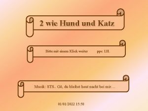 2 wie Hund Katz Bitte mit einem Klick