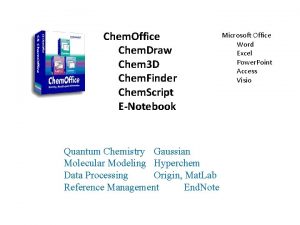 Chem Office Chem Draw Chem 3 D Chem