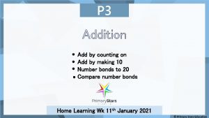 P 3 Addition Add by counting on Add