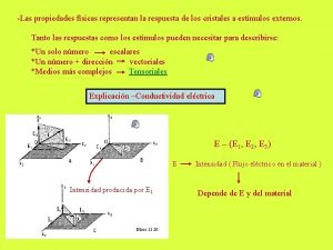 Las propiedades fsicas representan la respuesta de los