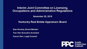 Interim Joint Committee on Licensing Occupations and Administrative