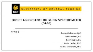 DIRECT ABSORBANCE BILIRUBIN SPECTROMETER DABS Group 4 Bernardin