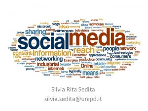 Silvia Rita Sedita silvia seditaunipd it What Social