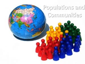Populations and Communities The Biosphere CHAPTER 9 POPULATIONS