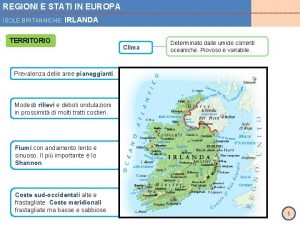 REGIONI E STATI IN EUROPA ISOLE BRITANNICHE IRLANDA