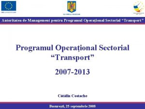 Autoritatea de Management pentru Programul Operaional Sectorial Transport