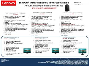 LENOVO Think Station P 340 Tower Workstation Robust