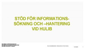 BILD VEIKK SOMERPURO STD FR INFORMATIONSSKNING OCH HANTERING