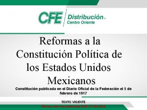 Reformas a la Constitucin Poltica de los Estados