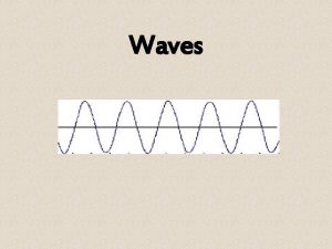 Waves Waves Electromagnetic Waves Mechanical Waves do NOT