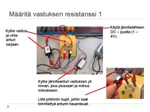 Mrit vastuksen resistanssi 1 Kyt jnnitelhteen DC puolta