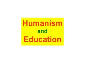 Humanism and Education Humanist Manifesto 1 1933 Humanist