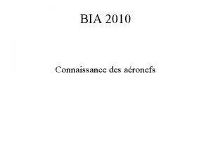 BIA 2010 Connaissance des aronefs CELLULE structures 01