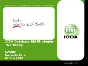 International Congress and Convention Association ICCA Database Bid