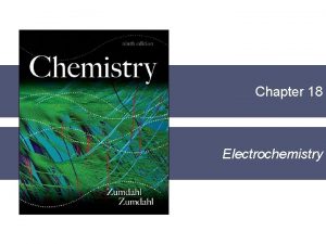 Chapter 18 Electrochemistry Section 18 2 Galvanic Cells