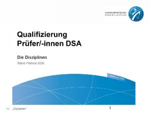 Die Disziplinen Qualifizierung Prferin DSA Stand Februar 2020