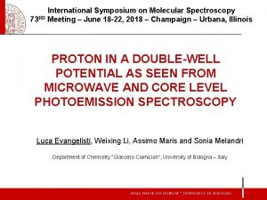 International Symposium on Molecular Spectroscopy 73 RD Meeting