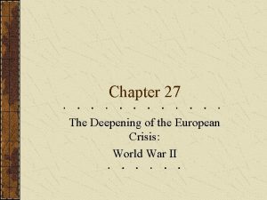 Chapter 27 The Deepening of the European Crisis
