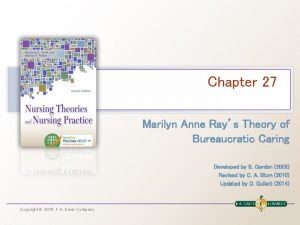 Chapter 27 Marilyn Anne Rays Theory of Bureaucratic