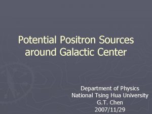 Potential Positron Sources around Galactic Center Department of