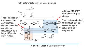 Fullydifferential amplifier noise analysis These devices give common