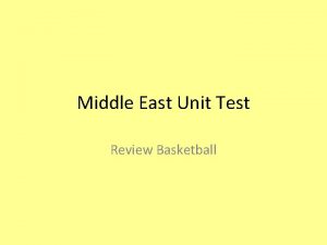 Middle East Unit Test Review Basketball Which bodies