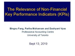 The Relevance of NonFinancial Key Performance Indicators KPIs