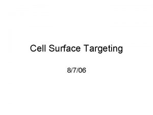 Cell Surface Targeting 8706 Progressagenda Streptavidin Bio Bricks