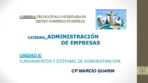 CARRERA TECNICATURA UNIVESITARIA EN GESTION EMPRESAS TURISTICAS CATEDRA