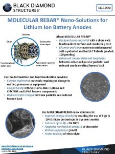 Li 1100 x MOLECULAR REBAR NanoSolutions for Lithium