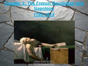 Chapter 3 The French Revolution and Napoleon 1789